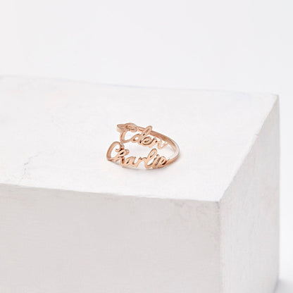 Double Name Ring