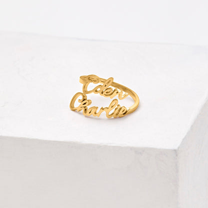 Double Name Ring