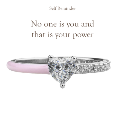 Self Reminder - No One Is You And That Is Your Power Half Enamel Ring