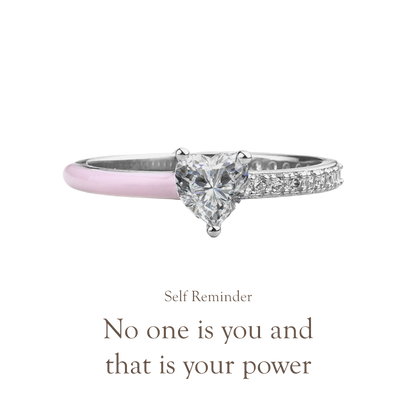 Self Reminder - No One Is You And That Is Your Power Half Enamel Ring