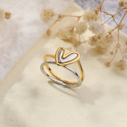 Self Love Layered Heart Ring