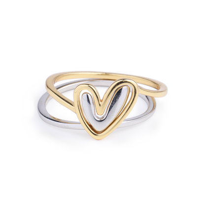 Self Love Layered Heart Ring