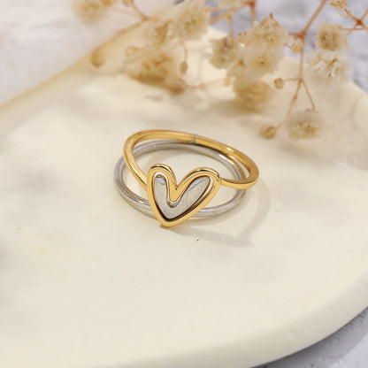 Self Love Layered Heart Ring