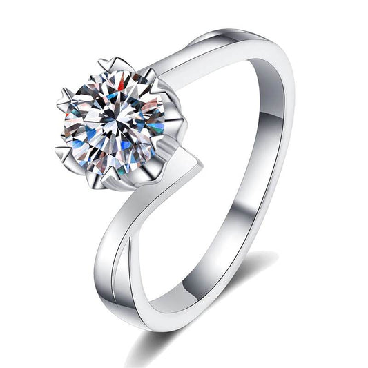 Heart-Set Moissanite Solitaire Ring