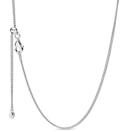 Italian Milano Sterling Silver Adjustable Necklace