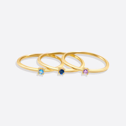 Super Dainty Birthstone Stacking Ring