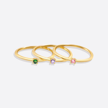 Super Dainty Birthstone Stacking Ring