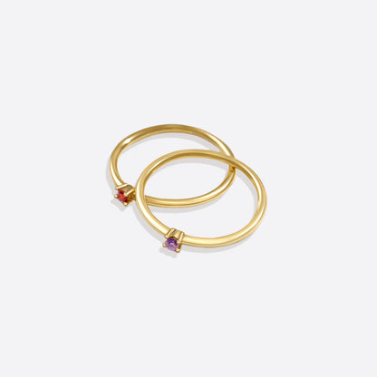 Super Dainty Birthstone Stacking Ring