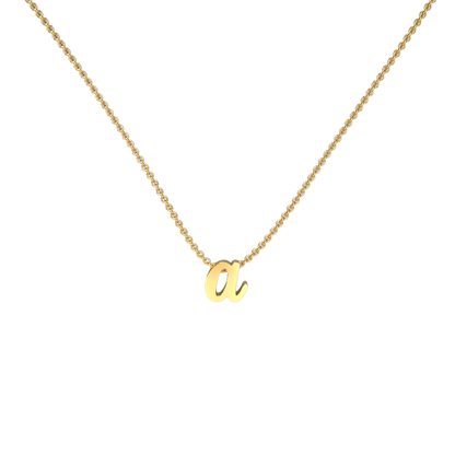 Tiny Initial Script Necklace