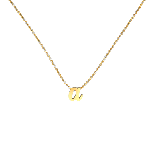 Tiny Initial Script Necklace