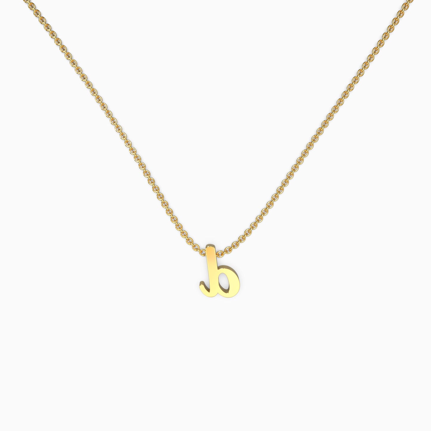 Tiny Initial Script Necklace