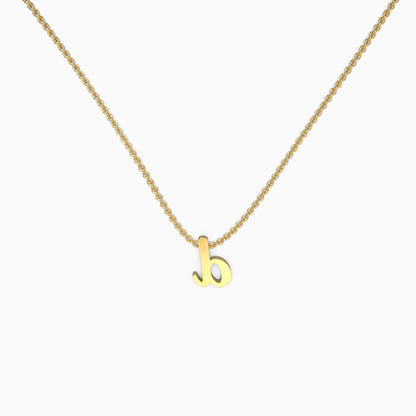 Tiny Initial Script Necklace