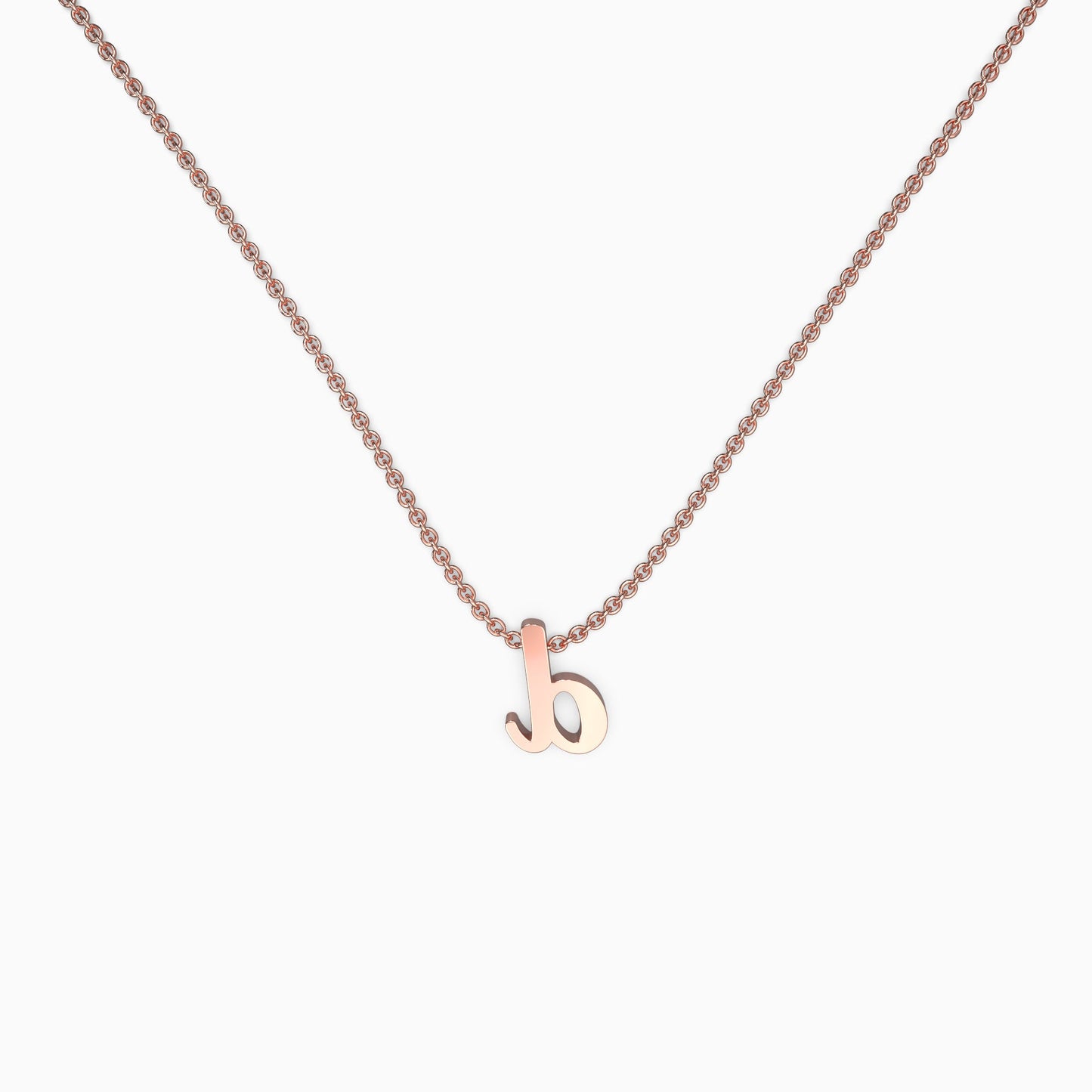 Tiny Initial Script Necklace