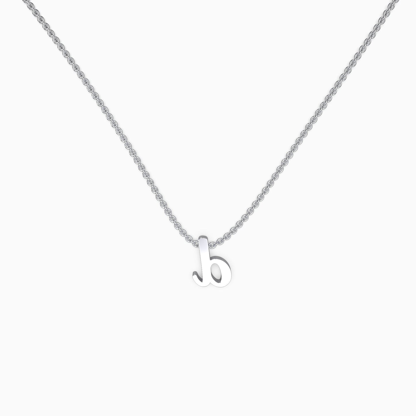 Tiny Initial Script Necklace