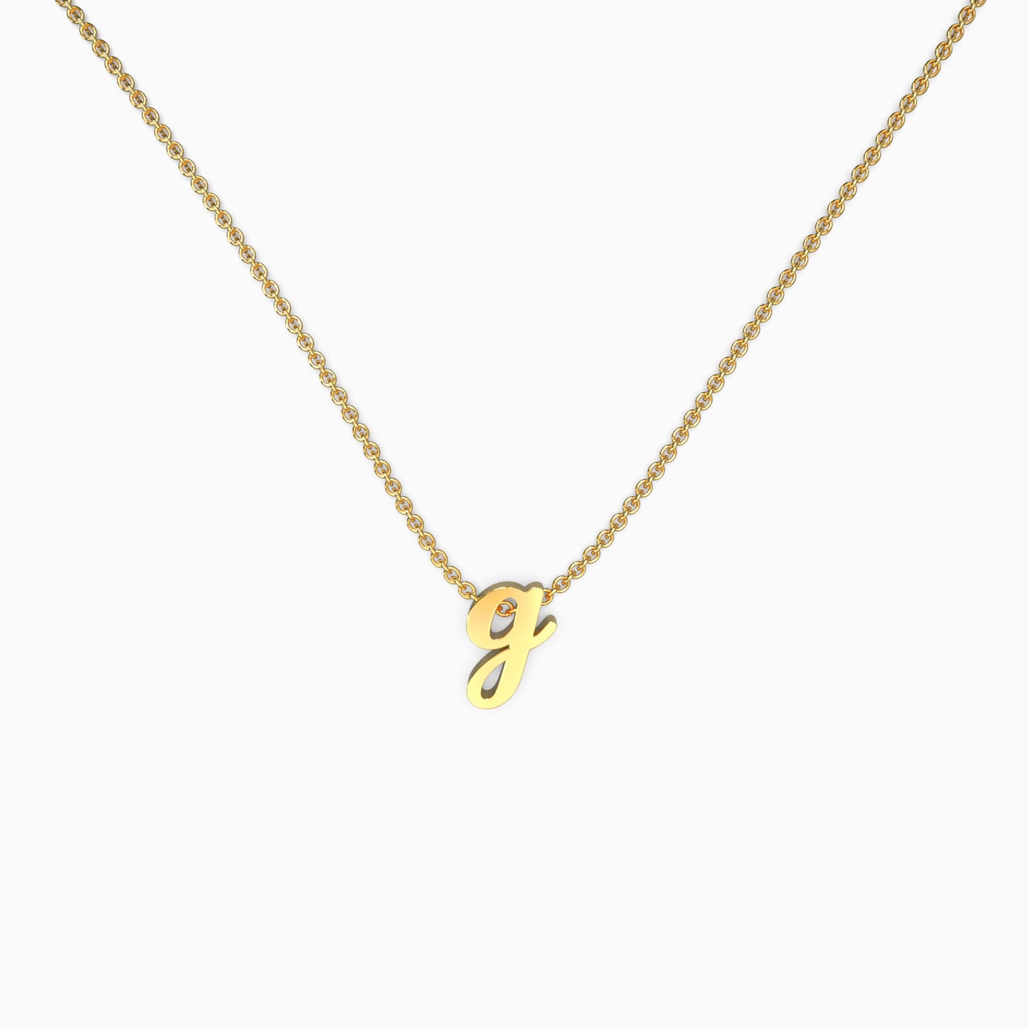 Tiny Initial Script Necklace