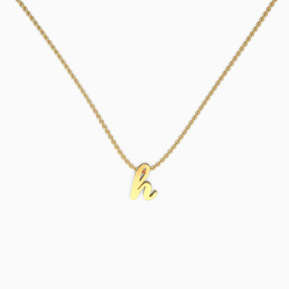 Tiny Initial Script Necklace