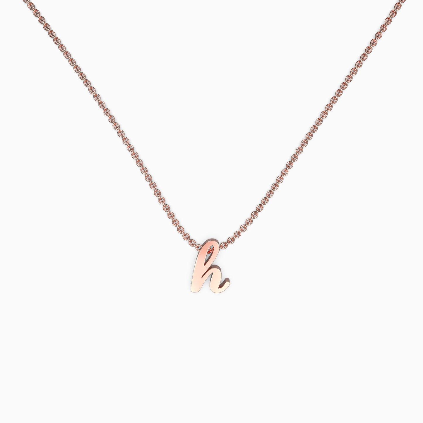 Tiny Initial Script Necklace