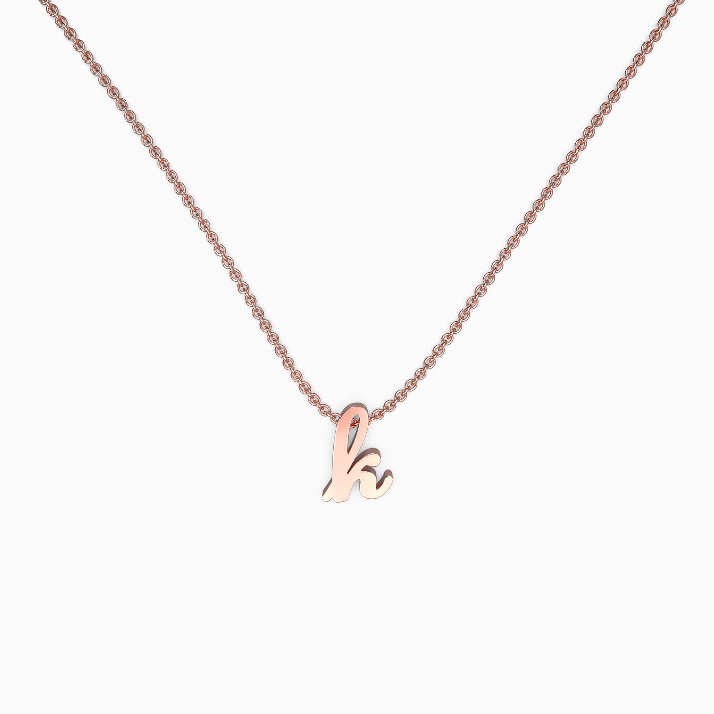 Tiny Initial Script Necklace