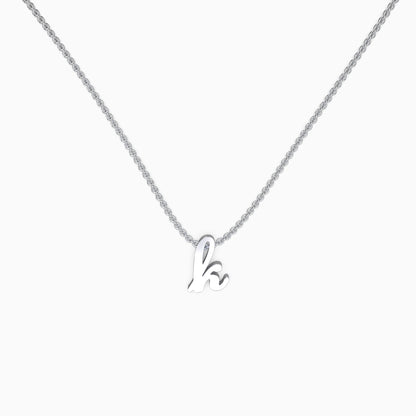 Tiny Initial Script Necklace