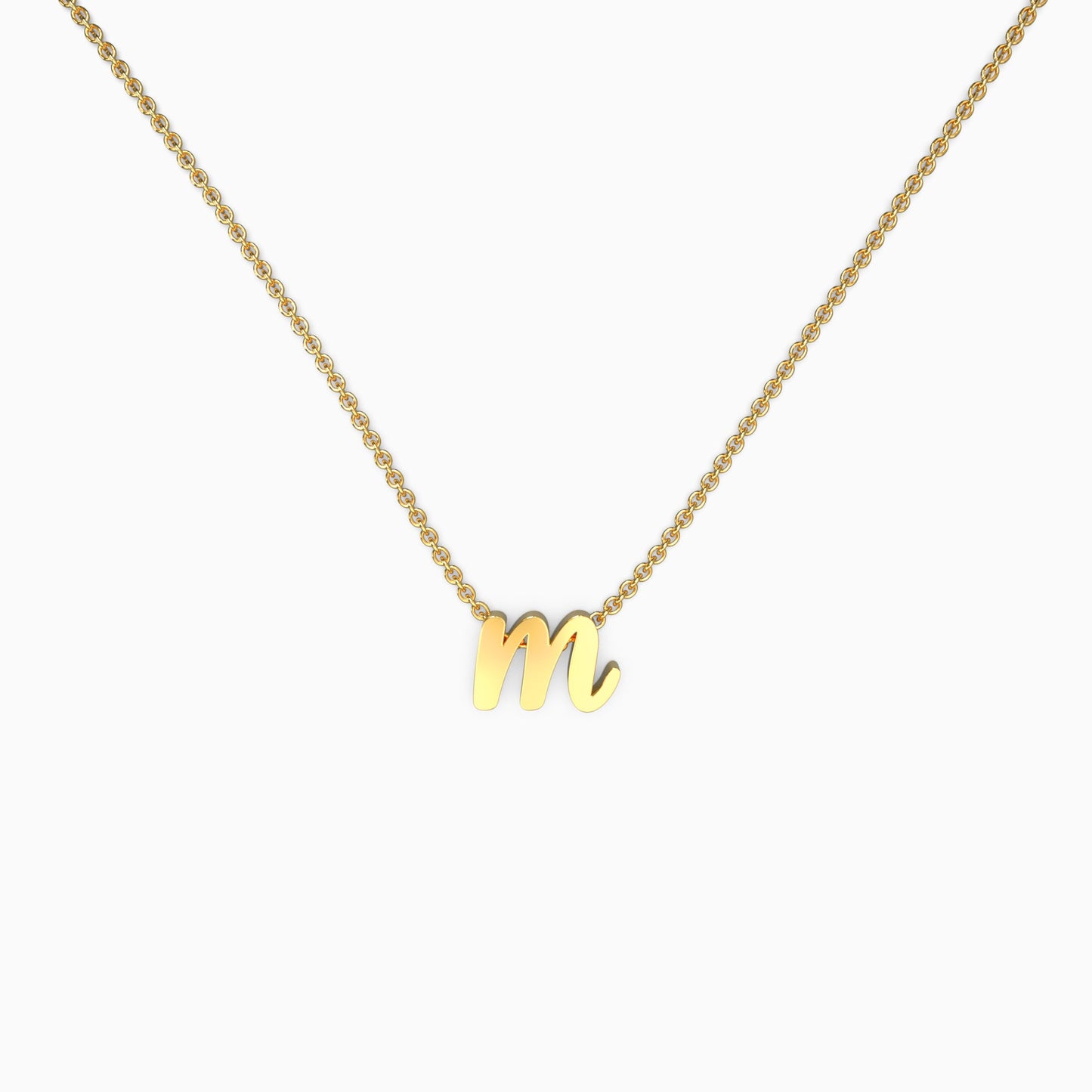 Tiny Initial Script Necklace