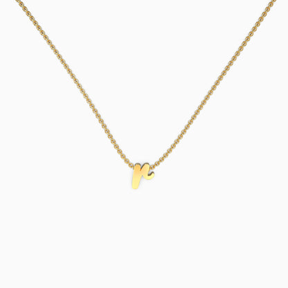 Tiny Initial Script Necklace