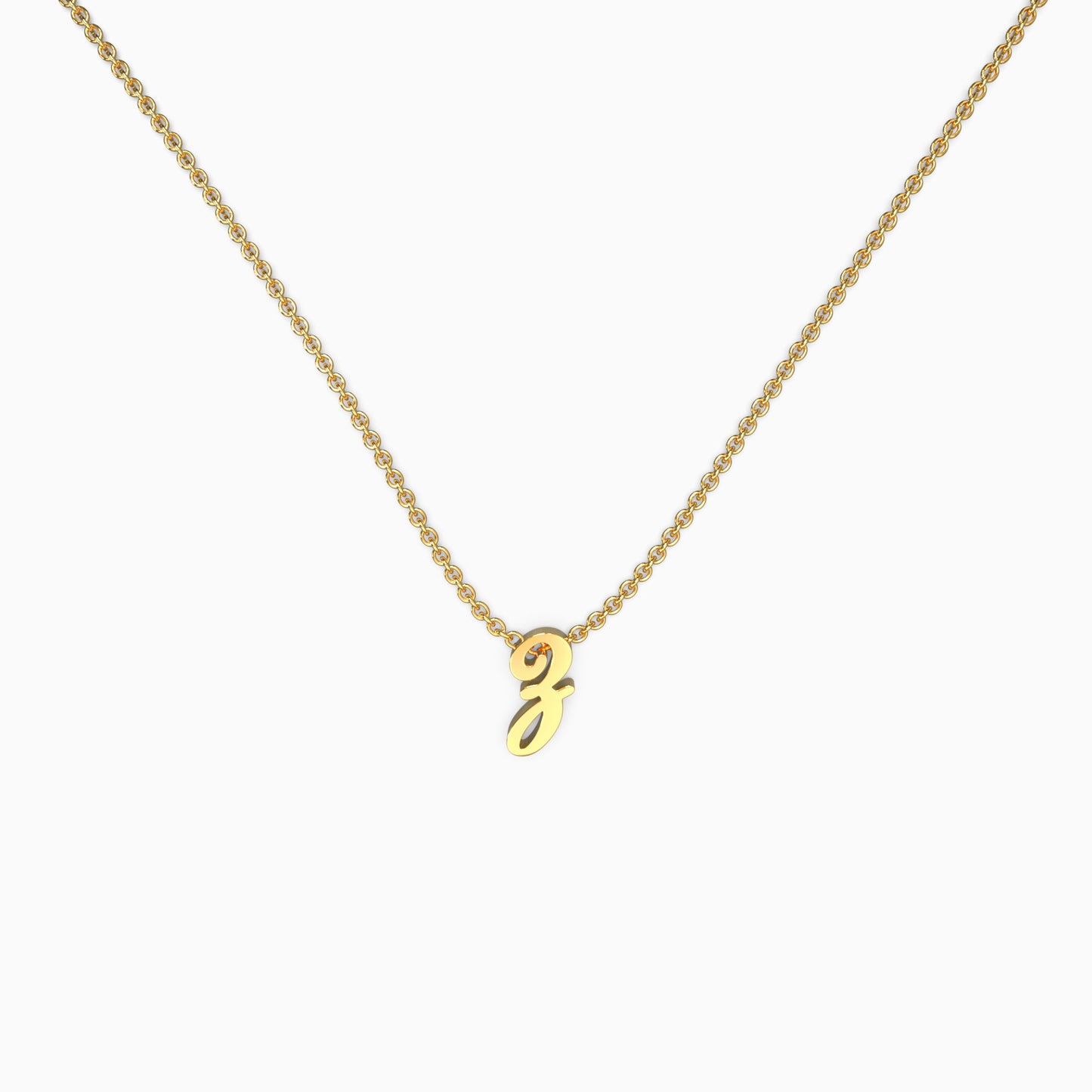 Tiny Initial Script Necklace