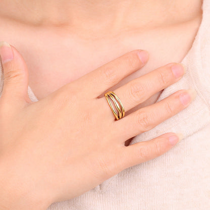 Gold Vermeil Triple Ring