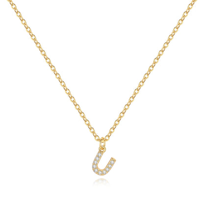 Pavé Uppercase Initial Necklace