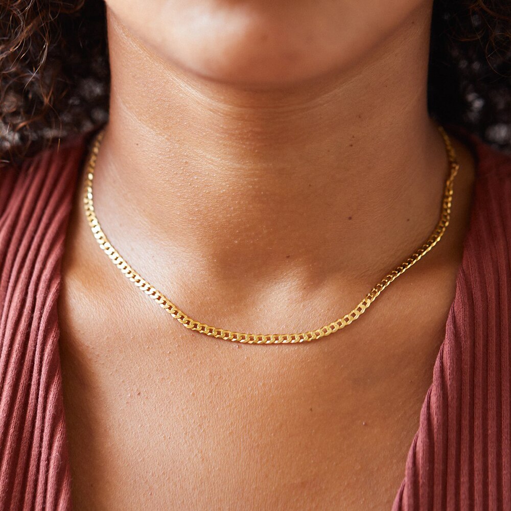 Dainty Open Curb Chain Necklace