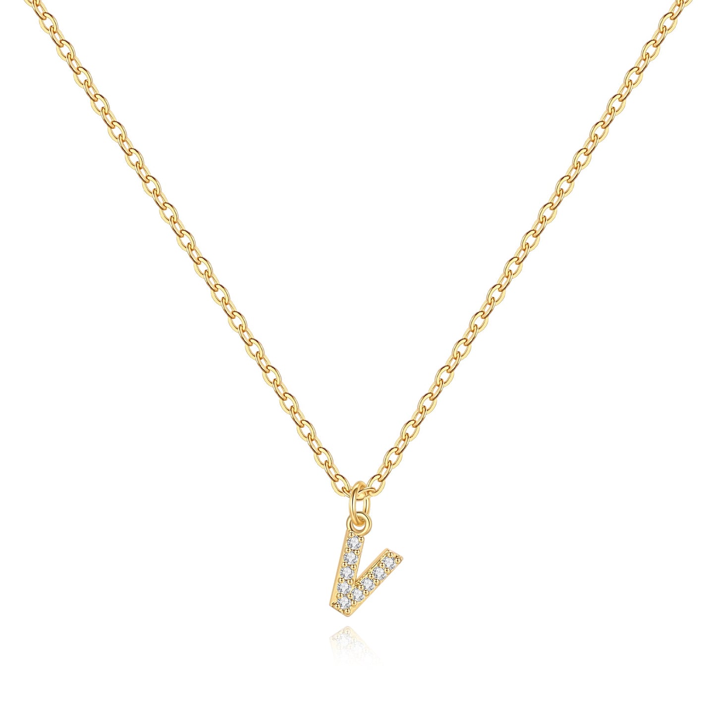 Pavé Uppercase Initial Necklace