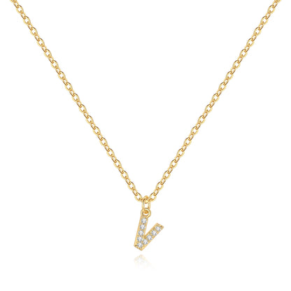 Pavé Uppercase Initial Necklace