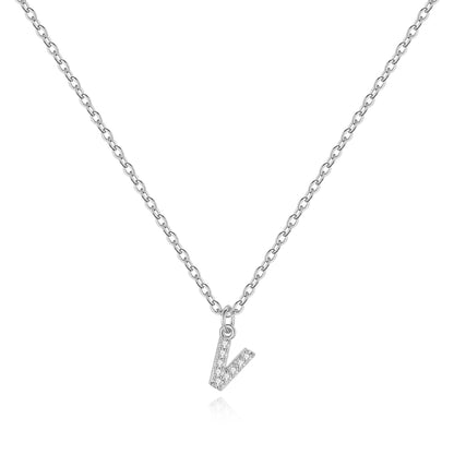 Pavé Uppercase Initial Necklace