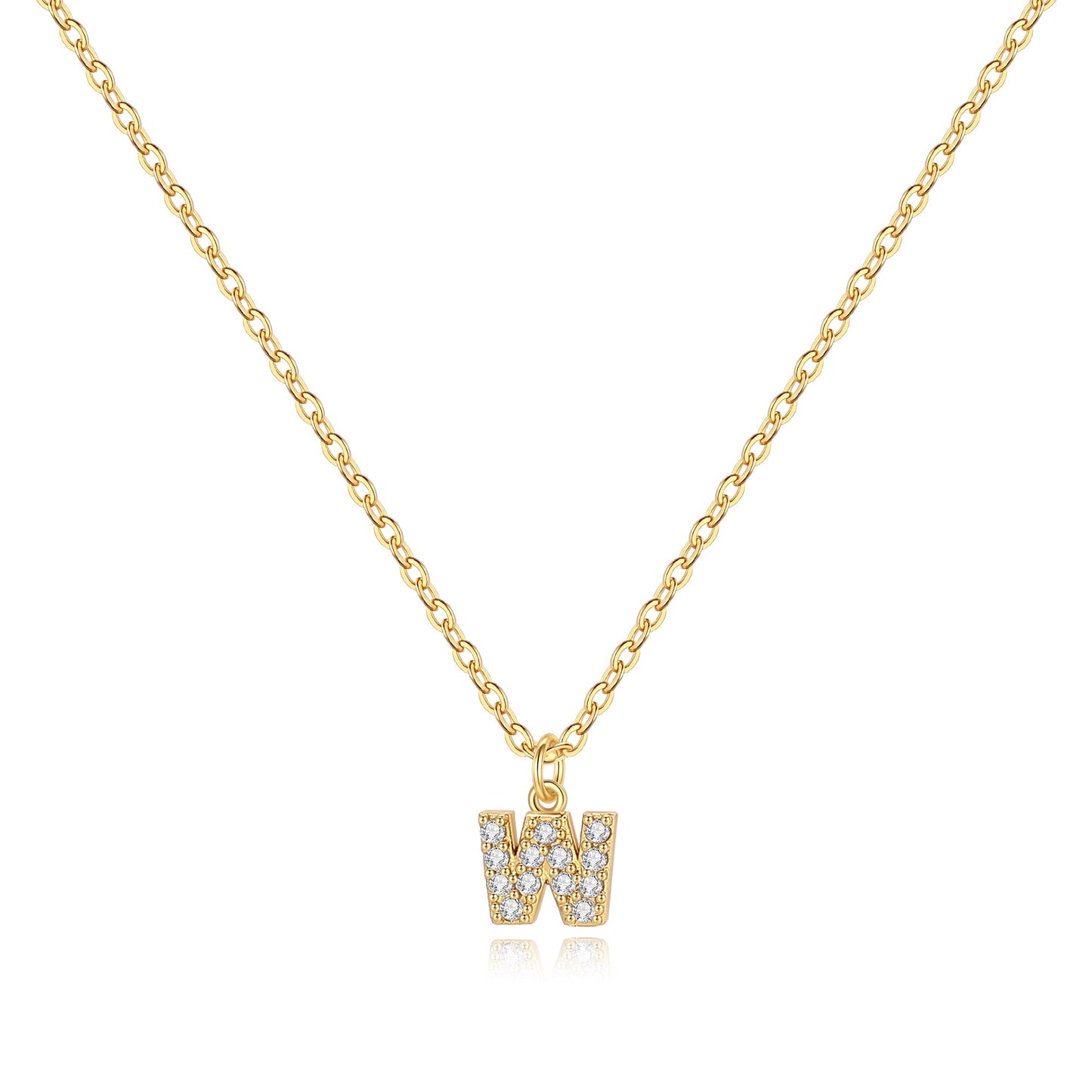 Pavé Uppercase Initial Necklace