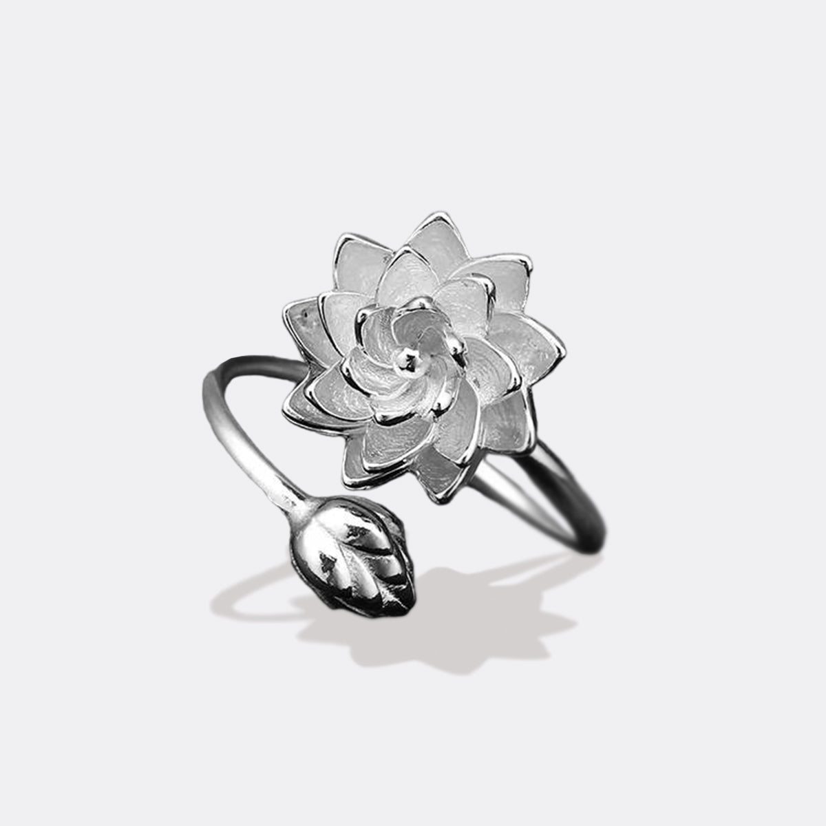 White Lotus Adjustable Fidget Ring