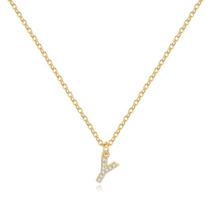 Pavé Uppercase Initial Necklace