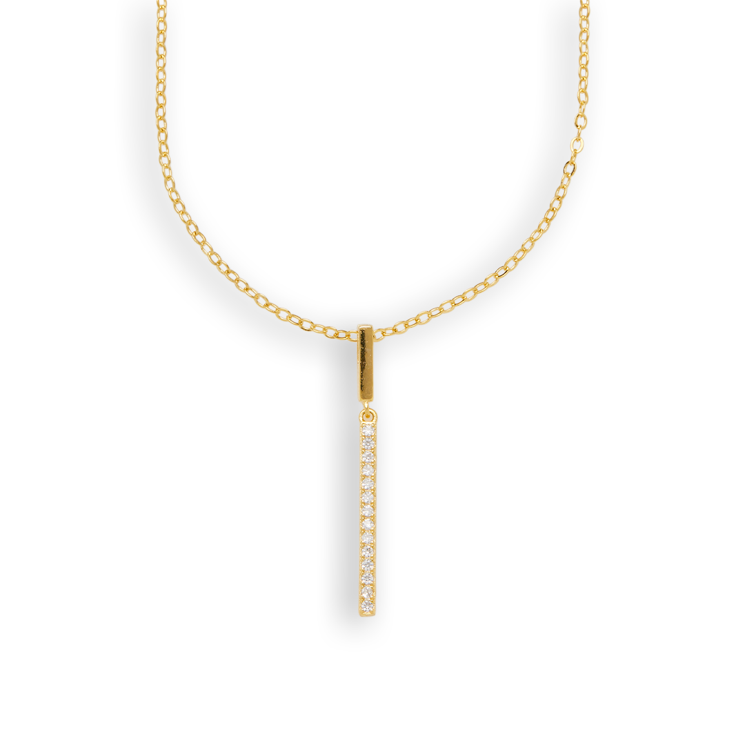 Pavé Strip Pendant Necklace