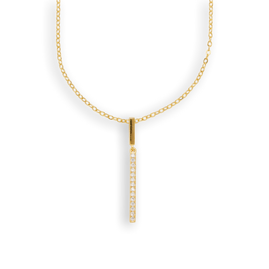 Pavé Strip Pendant Necklace