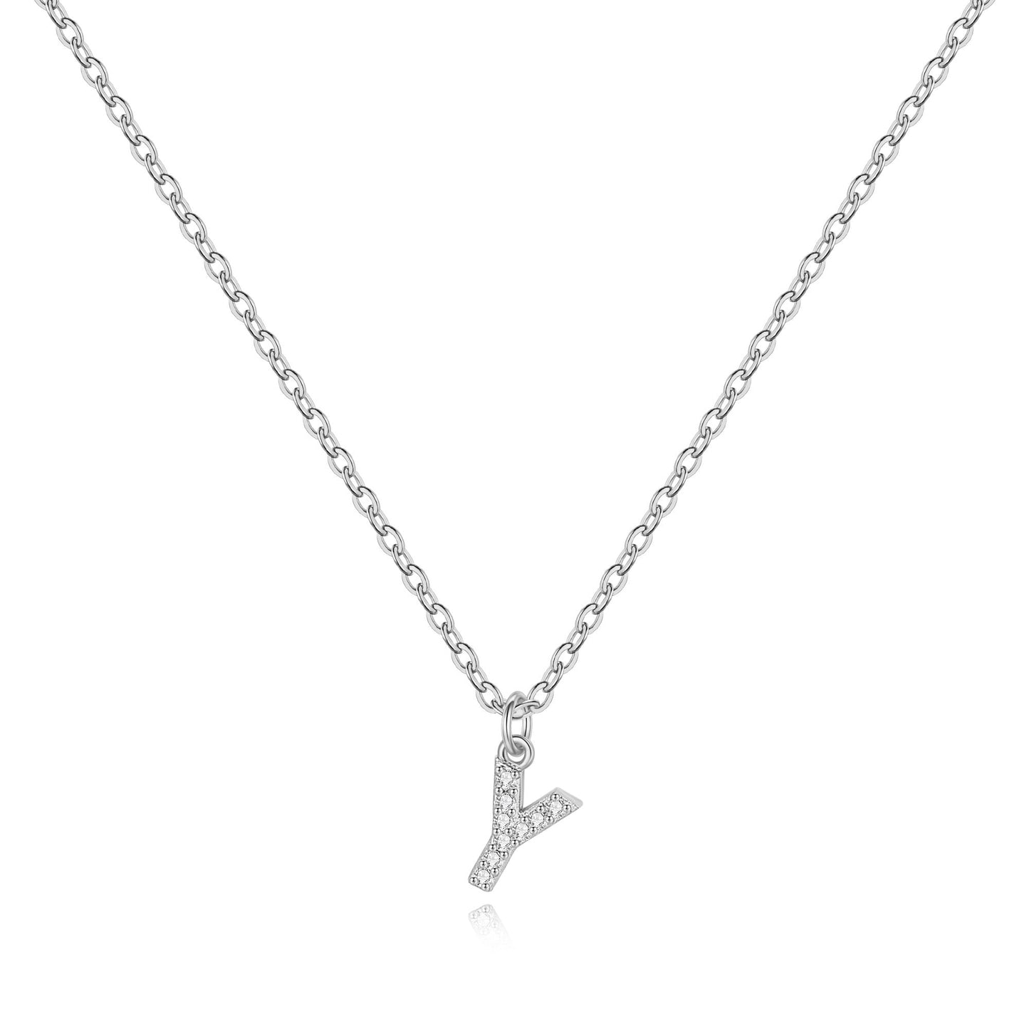 Pavé Uppercase Initial Necklace