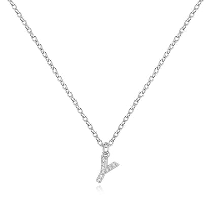 Pavé Uppercase Initial Necklace