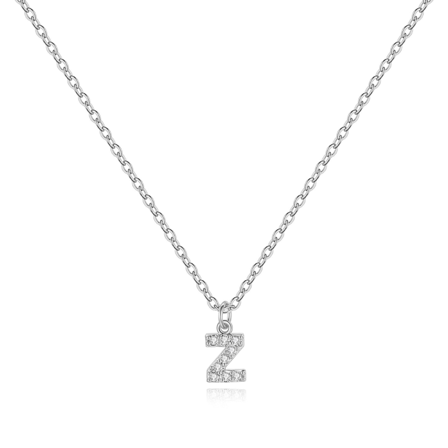 Pavé Uppercase Initial Necklace