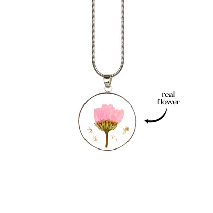 Pressed Birth Flower Necklace