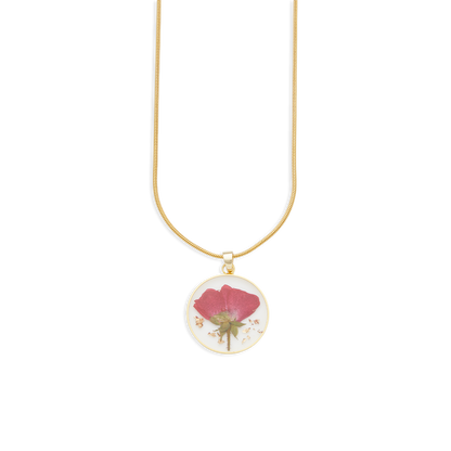 Pressed Birth Flower Necklace