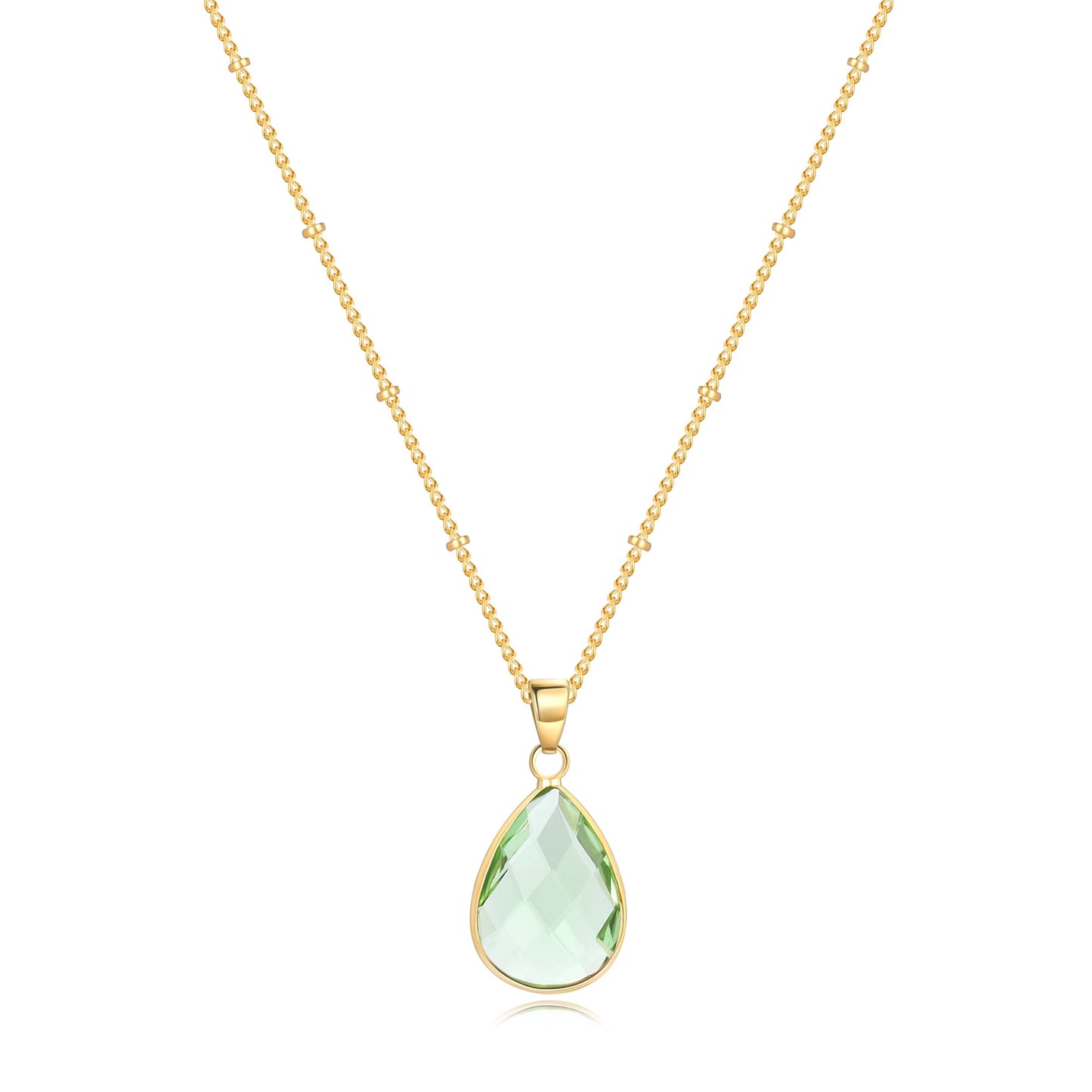 Birthstone Drop Pendant Necklace