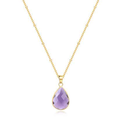 Birthstone Drop Pendant Necklace