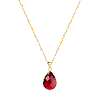 Birthstone Drop Pendant Necklace