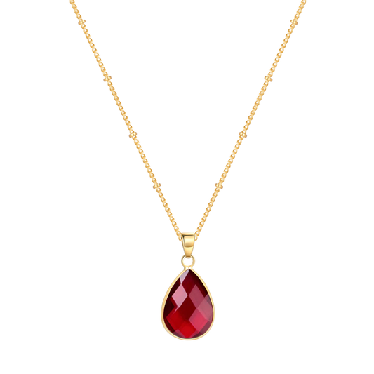 Birthstone Drop Pendant Necklace