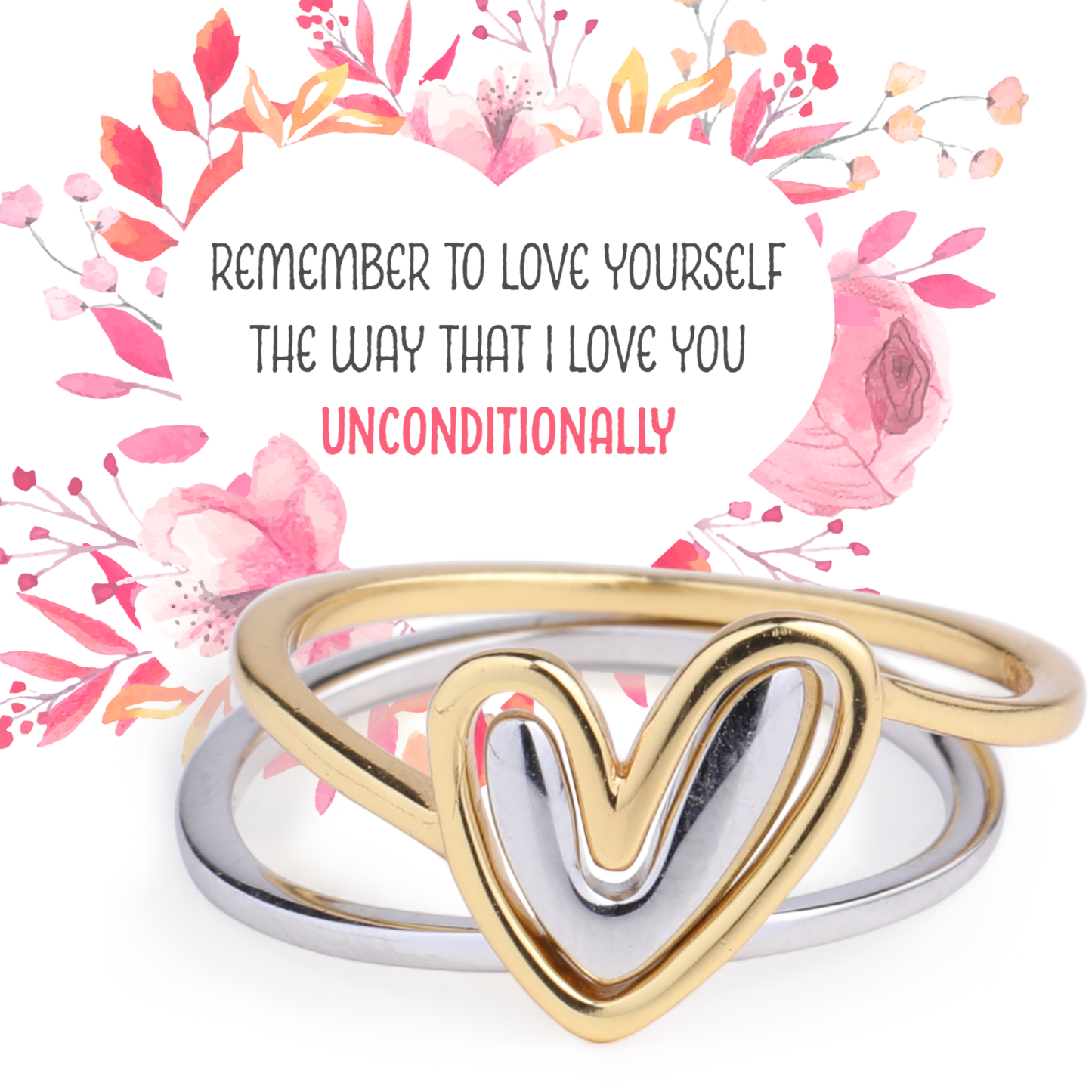 Self Love Layered Heart Ring