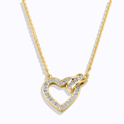 Pave Linked Heart Necklace