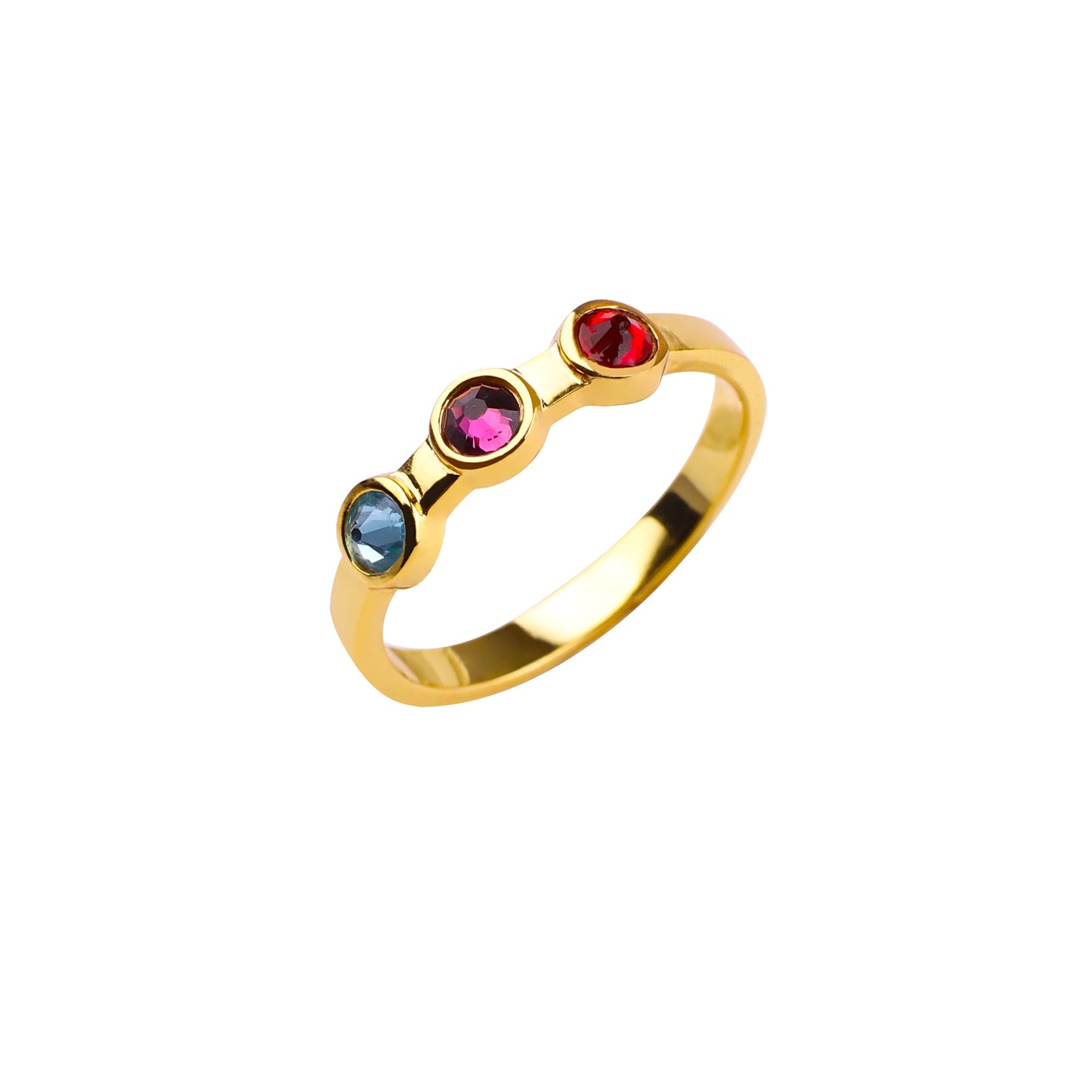 Dainty 3 Birthstone Ring