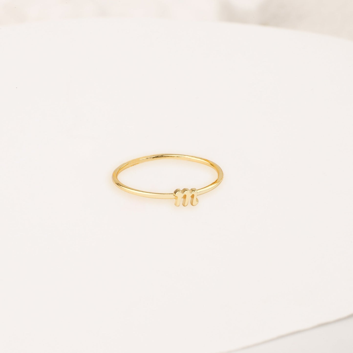 Dainty Stacking Letter Ring